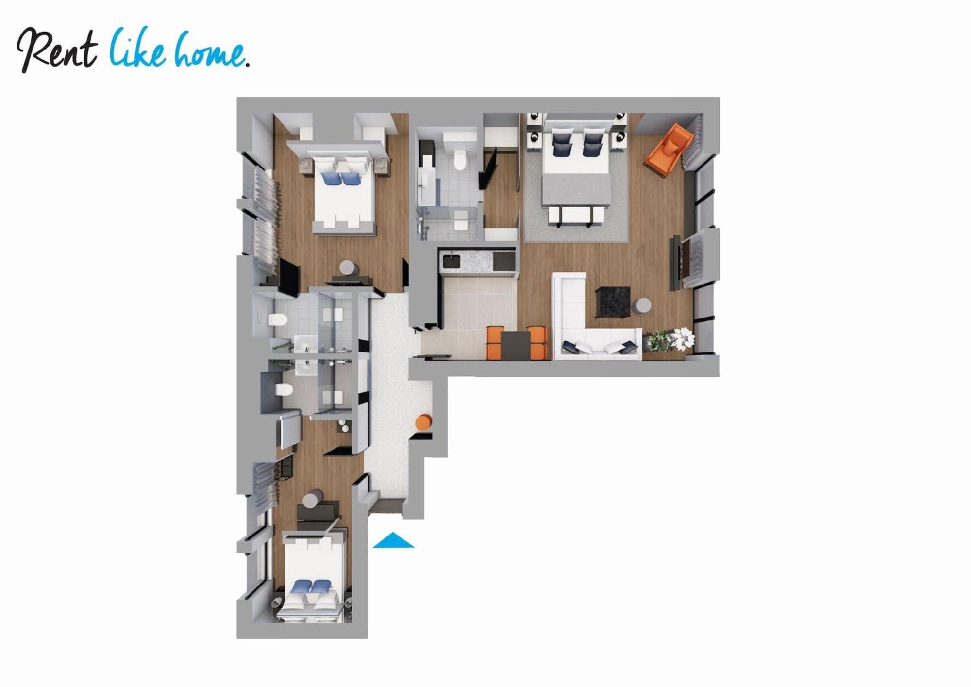 Rent Like Home - Deo Plaza Wyspa Spichrzow Gdańsk Kültér fotó